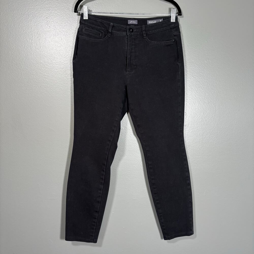 J Jill Denim Women's Premium Flex Black High Rise Leggings Jeggings - Size 8